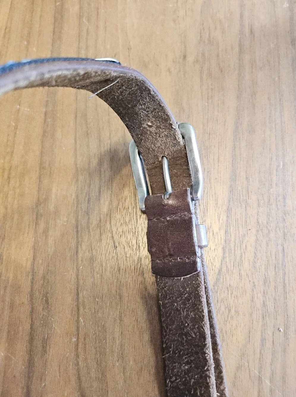 Vintage BATES Leather Brown Western Belt Tribal Needlepoint & Buffalo Nickel 28